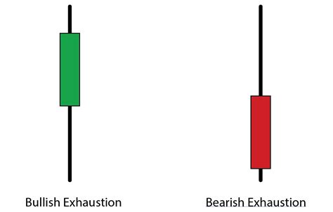 Indicates a market turning point. . Exhaustion candle indicator